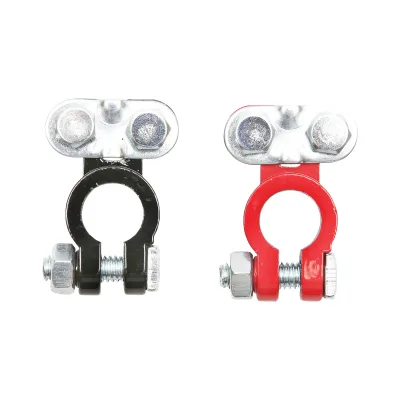 Set di terminali per batteria rossi e neri con morsetto a vite Breckner Germany