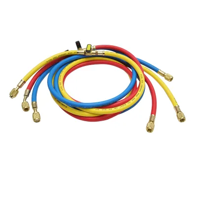 Set di tubi flessibili con rubinetto da 180 cm, 3 colori, per la ricarica del freon R-410a