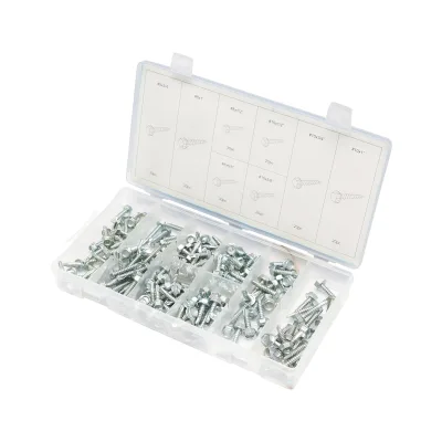 Set di viti autoforanti per lamiera con testa esagonale, 200 pezzi