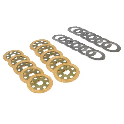 Set dischi frizione 222x49,5x3,9mm Z=15, piastra 240x140x3,8mm per JCB 1700B, 214, 215, 216, 217, 3C, 3CX, 3D, 3DX, 4C, 4CN, 4CX OEM 450-10224/450-10226 - immagine 4