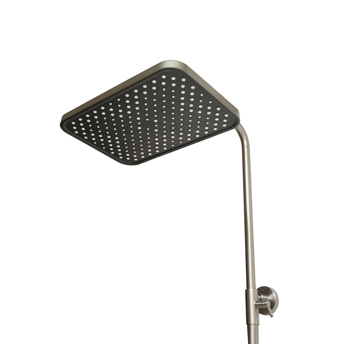 Set doccia multifunzionale con termostato, display digitale della temperatura dell’acqua, 4 funzioni di erogazione dell’acqua, bocca vasca, soffione doccia rettangolare, doccetta, doccia bidet, colore grigio. - immagine 6
