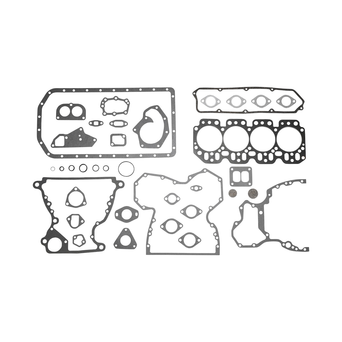 Set guarnizioni motore per John Deere Codici OEM: AR71998, AR79923, AR97178, AR97191, AT24968, RE12459, RE16922, RE37493, RE38857, RE501579, RE524748, AR100424, AR101101, AR103456, AR53371, VPA4410