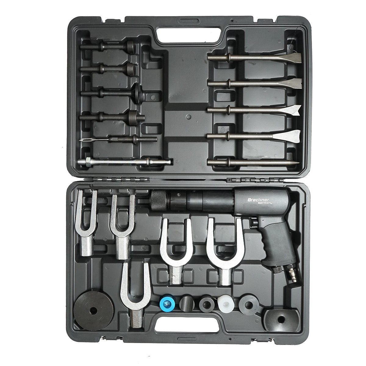 Set martello pneumatico con scalpelli e accessori – 25 pezzi (6–8 bar) Breckner Germany - immagine 3