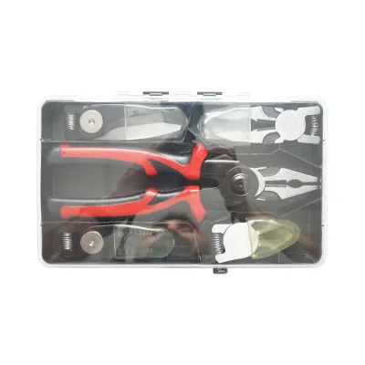 Set multifunzionale 5 in 1 con forbici, pinze brevettate per tagliare, crimpare, spelare cavi - immagine 3