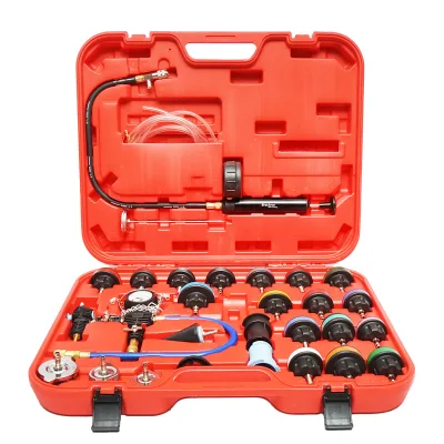 Set per testare la pressione del radiatore e del sistema di raffreddamento – 28 pezzi Breckner Germany