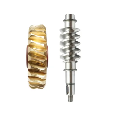 Set pignone in bronzo con vite senza fine per verricello di trattore forestale. - immagine 5