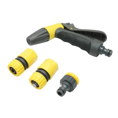 Set pistola a spruzzo regolabile con 2 connettori da 1/2 e adattatore da 1/2-3/4 per tubo da giardino Crownman - immagine 2