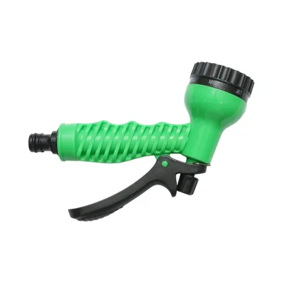 Set pistola per irrigazione regolabile con 7 modalità, 2 connettori 1/2 e adattatore 1/2-3/4 per tubo da giardino - immagine 4