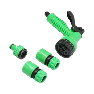 Set pistola per irrigazione regolabile con 7 modalità, 2 connettori 1/2 e adattatore 1/2-3/4 per tubo da giardino - immagine 3