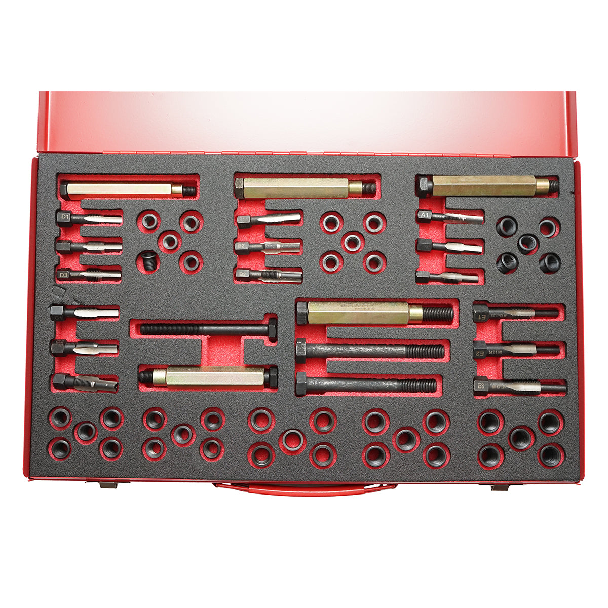 Set professionale per la riparazione dei filetti delle candele M8x1, M9x1, M10x1.25, M10x1, M12x1.25 Breckner Germany - immagine 4