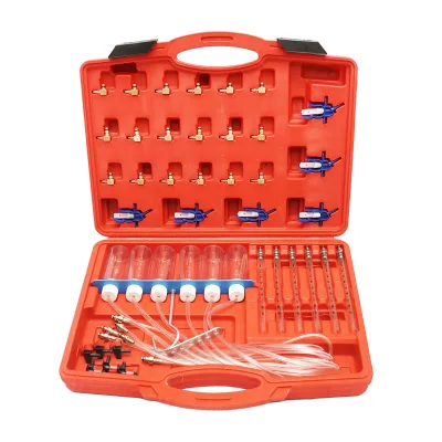 Set tester diagnostico andata e ritorno per iniettori common rail Bosch, Denso, Delphi, Siemens e set di misuratori di portata per motori diesel, Breckner Germany.