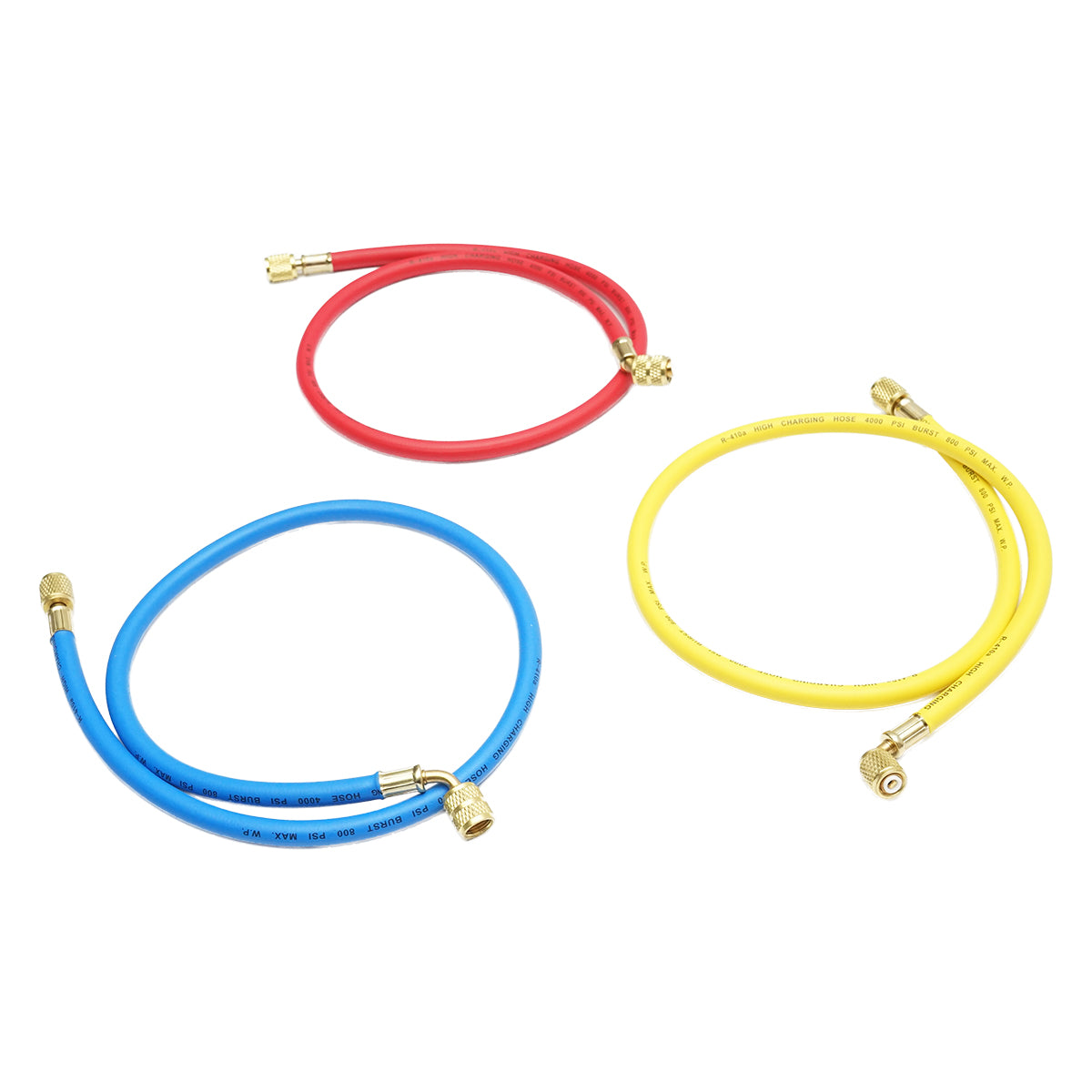 Set tubi 90 cm 3 colori per carica freon R-410a - immagine 2