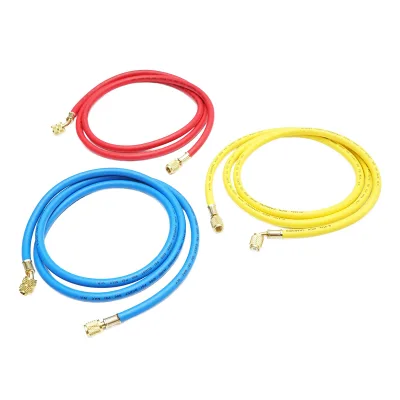 Set tubi flessibili 180 cm 3 colori per carica freon R-410a - immagine 2