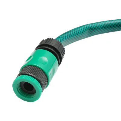 Set tubo da giardino in PVC intrecciato 1/2 pollice – 20 m, con ugello spruzzatore regolabile, connettori e adattatore rubinetto 3/4–1/2 pollice – Breckner Germany - immagine 5