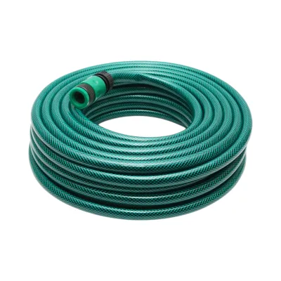 Set tubo da giardino in PVC intrecciato 1/2 pollice – 20 m, con ugello spruzzatore regolabile, connettori e adattatore rubinetto 3/4–1/2 pollice – Breckner Germany - immagine 3