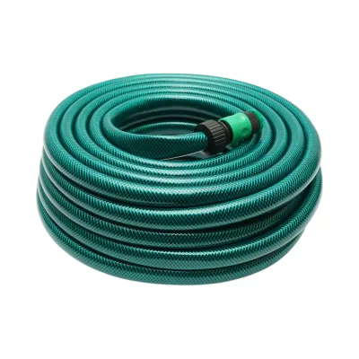 Set tubo da giardino in PVC intrecciato 3/4 pollice – 20 m, con ugello spruzzatore regolabile, connettori e adattatore rubinetto 3/4 pollice – Breckner Germany - immagine 3