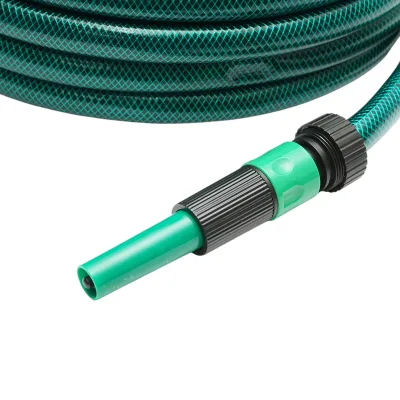 Set tubo da giardino in PVC intrecciato 3/4 pollice – 20 m, con ugello spruzzatore regolabile, connettori e adattatore rubinetto 3/4 pollice – Breckner Germany - immagine 6