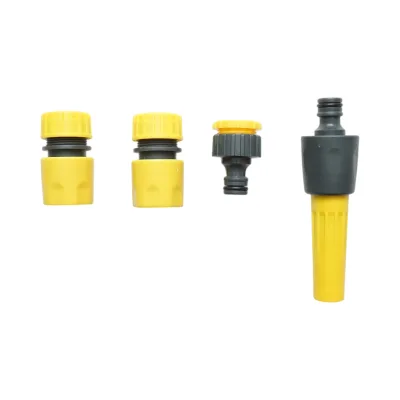 Set tubo da giardino in PVC intrecciato da 1/2, rotolo da 15 m con ugello spruzzatore, set di connettori Crownman e adattatore - immagine 4