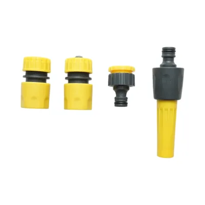 Set tubo da giardino in PVC intrecciato da 1/2, rotolo da 22,5 m con ugello spruzzatore, set di connettori Crownman e adattatore - immagine 4