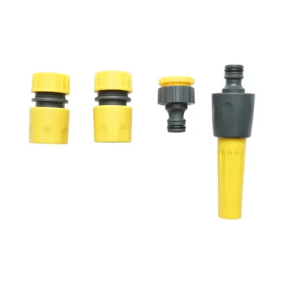 Set tubo da giardino in PVC intrecciato da 1/2, rotolo da 7,5 m con ugello spruzzatore, set di connettori Crownman e adattatore - immagine 4