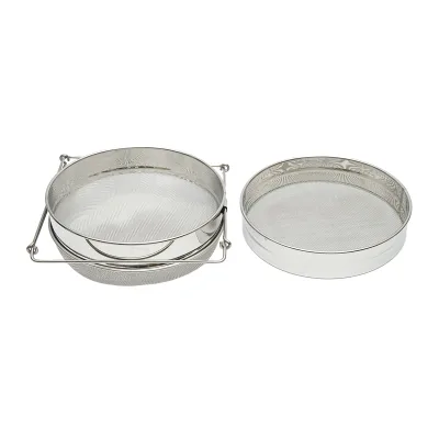 Setaccio doppio in acciaio inox per filtrare il miele, 235 mm - immagine 2