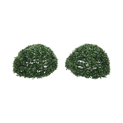 Sfera decorativa artificiale verde con foglie  Ø 30 cm - immagine 2