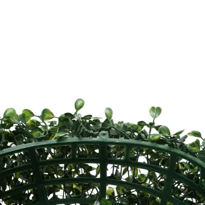 Sfera decorativa artificiale verde con foglie  Ø 30 cm - immagine 5