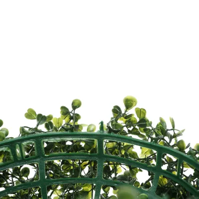Sfera decorativa artificiale verde con foglie 20 cm - immagine 5