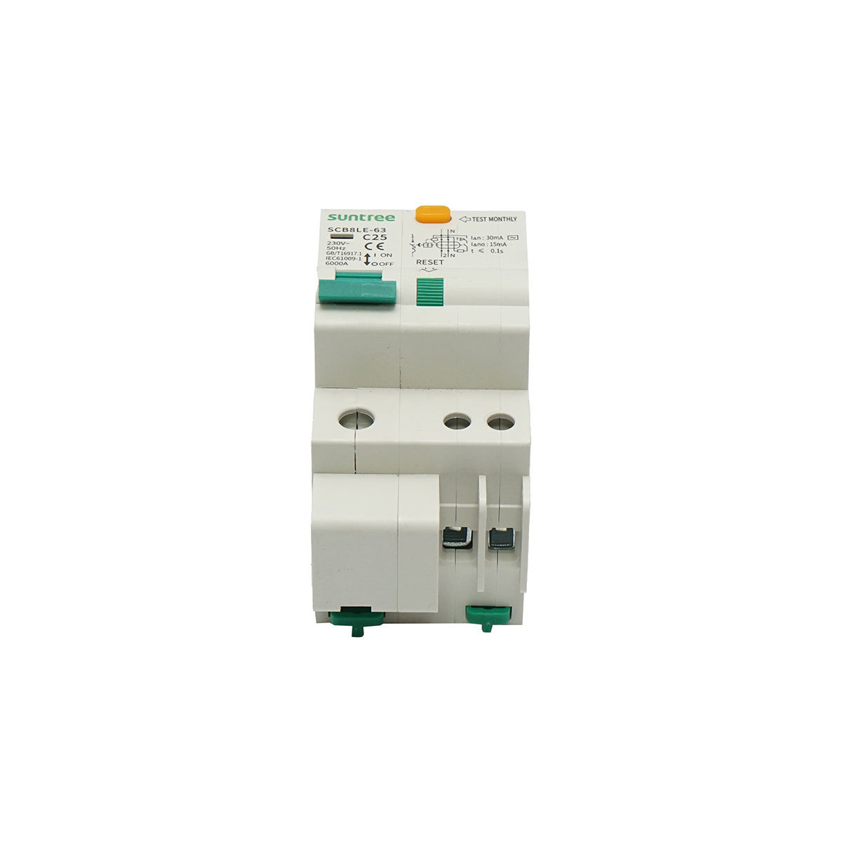 Sicurezza differenziale 1P+N, 25A, 30mA Suntree - immagine 6