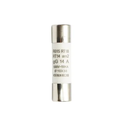 Sicurezza fusibile cilindrica 14A, RT14, 10x38mm Breckner Germany