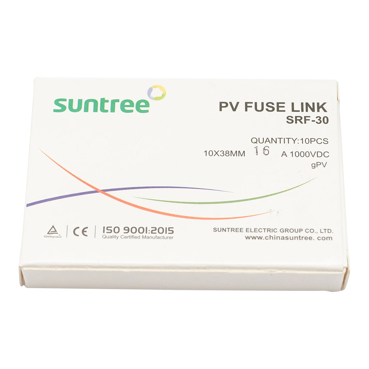Sicurezza fusibile cilindrica SRF-30 per sistemi solari gPV, 16A, 1000V Suntree - immagine 3