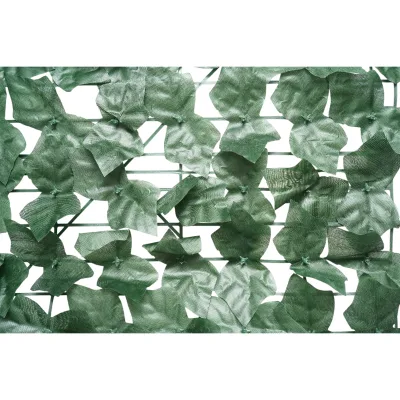 Siepe artificiale decorativa verde con foglie di edera 300x100 cm - immagine 4