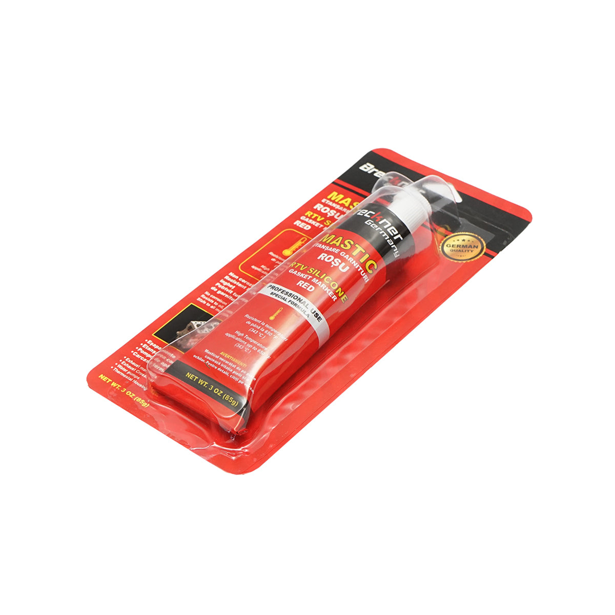 Sigillante siliconico per guarnizioni rosso 85g, alte temperature fino a 343°C