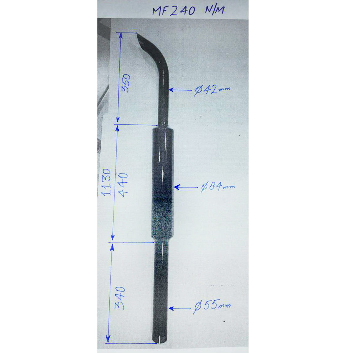 Silenziatore di scarico per Massey Ferguson 240 N/M - immagine 2
