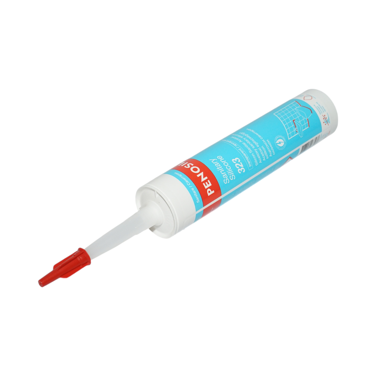 Silicone sanitario sigillante trasparente resistente alla muffa 280 ml – Sanitary Silicone 323 Penosil - immagine 3