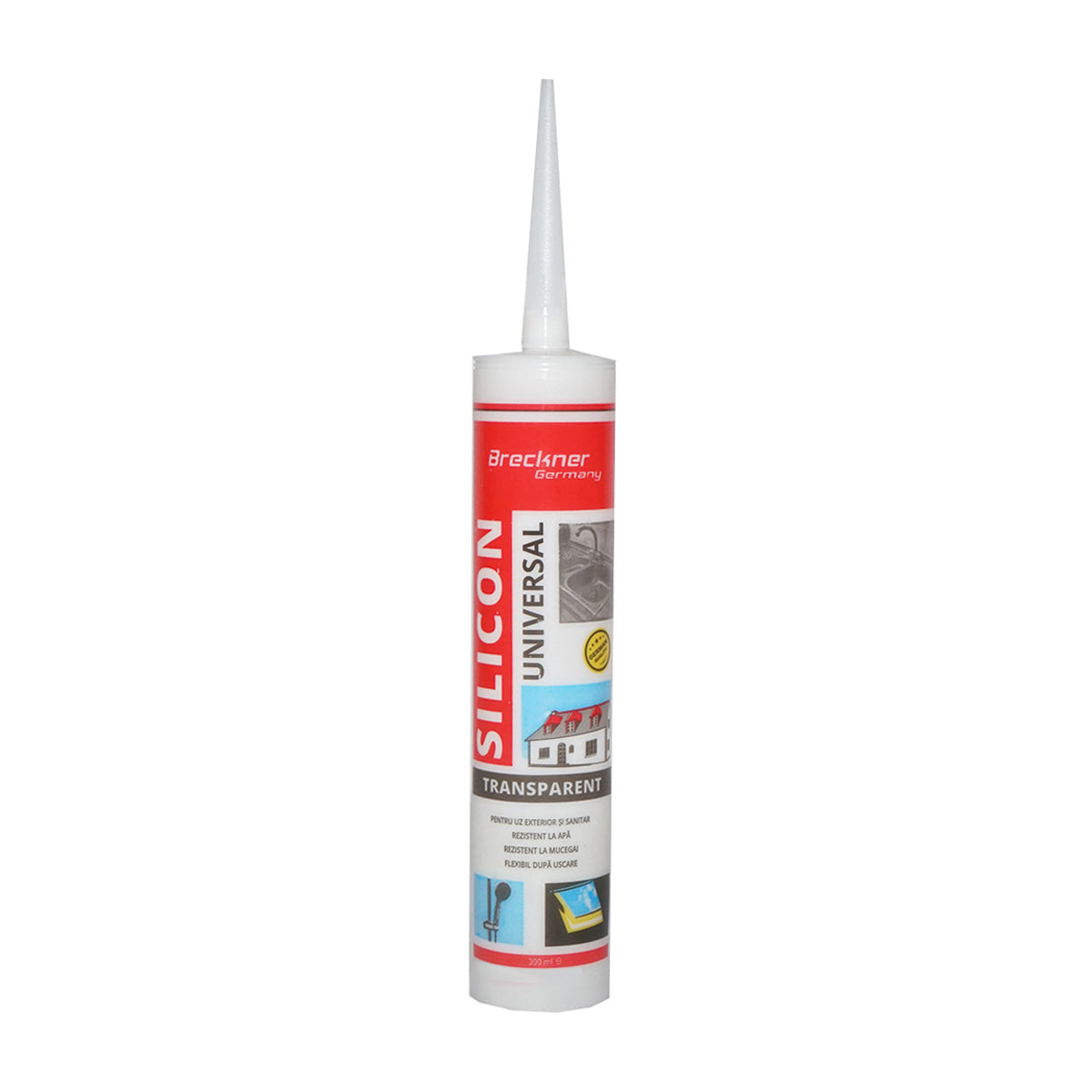 Silicone trasparente universale per interni/esterni 300ml Breckner Germany
