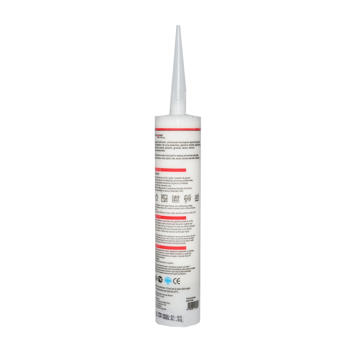 Silicone universale bianco per interni/esterni 300ml Breckner Germany - immagine 3