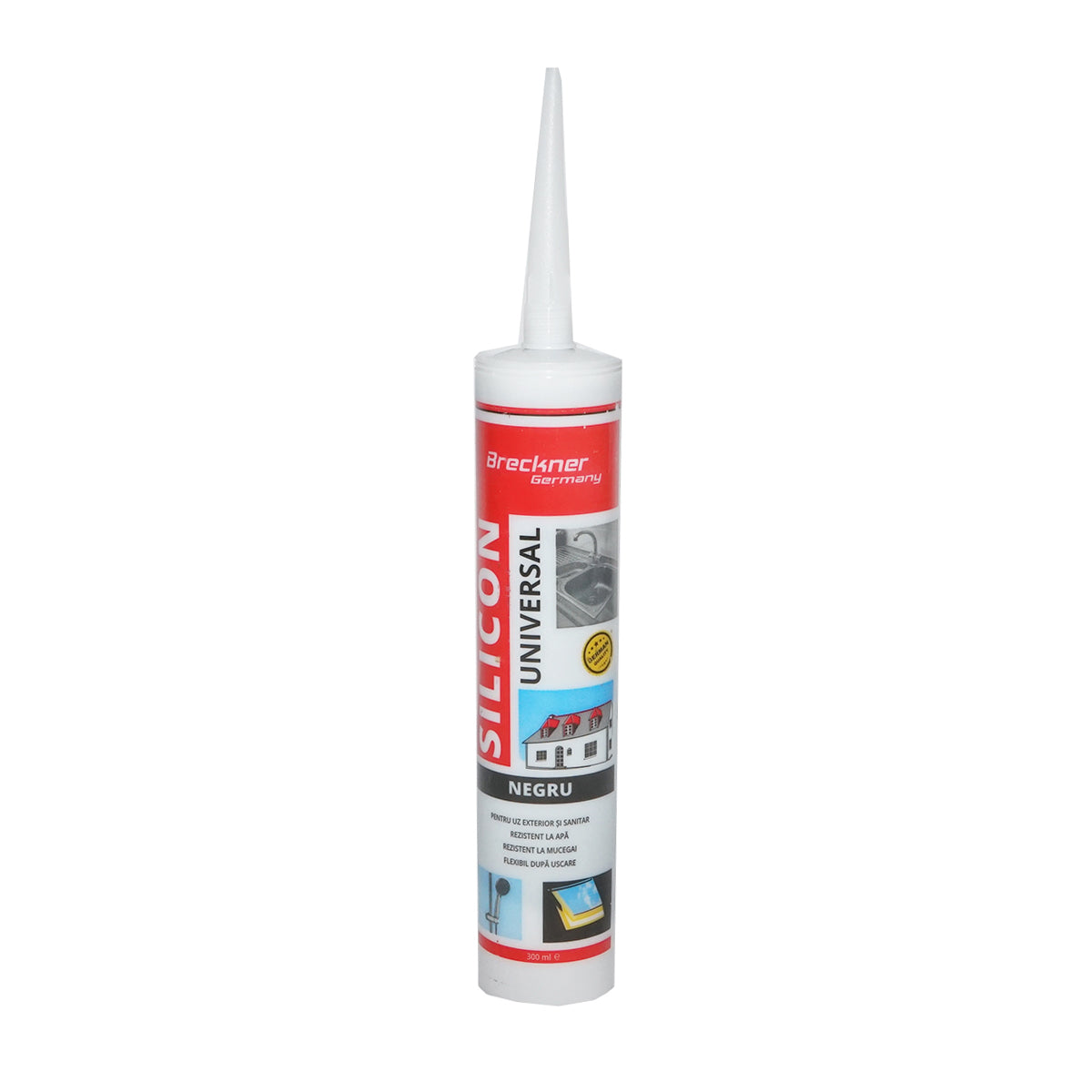 Silicone universale nero per interni/esterni 300ml Breckner Germany