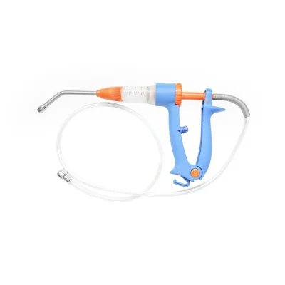 Siringa Continua Dosatore da 20 ml per Animali, Siringa Automatica per Sospensioni e Soluzioni Orali, Tubo da 1000 mm, Punta di Irrigazione da 100 mm, Plastica e Nylon