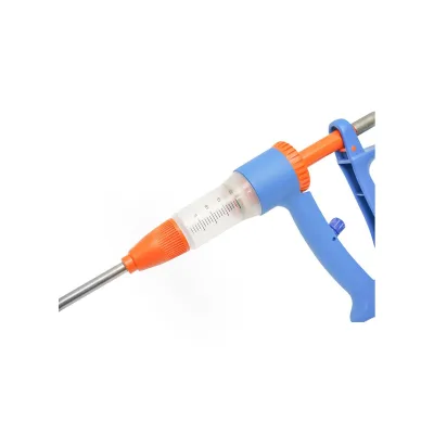 Siringa Continua Dosatore da 20 ml per Animali, Siringa Automatica per Sospensioni e Soluzioni Orali, Tubo da 1000 mm, Punta di Irrigazione da 100 mm, Plastica e Nylon - immagine 2