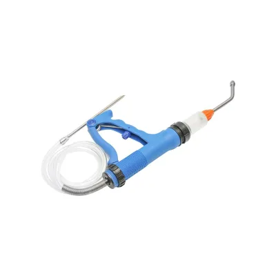 Siringa Continua Dosatore da 20 ml per Animali, Siringa Automatica, Tubo da 800 mm, Punta di Irrigazione da 100 mm, Plastica e Nylon - immagine 2