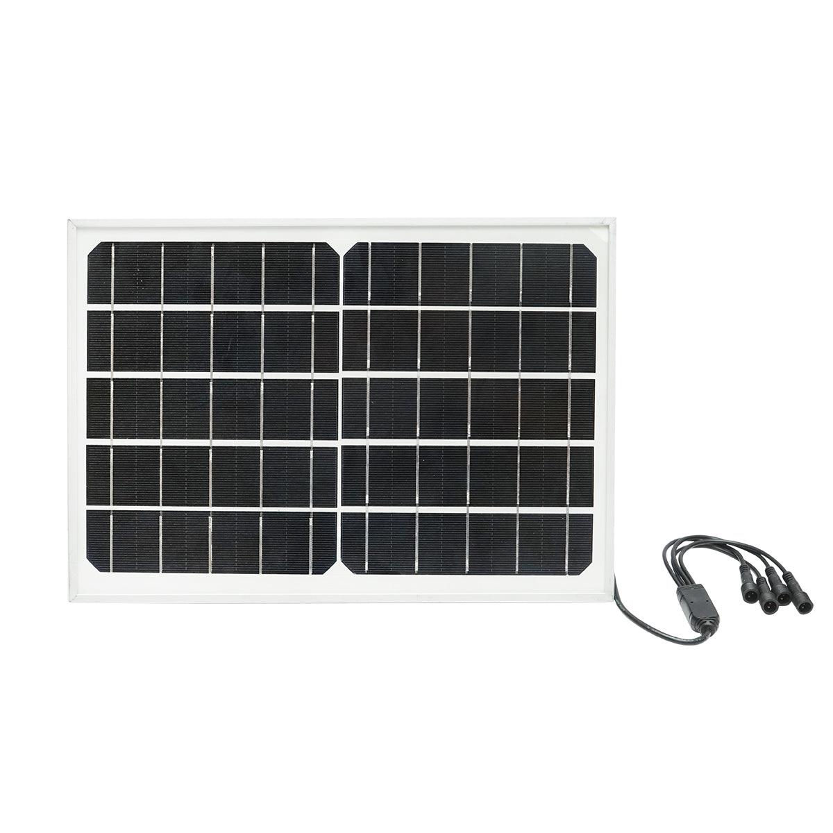 Sistema di illuminazione con lampadine 4x16 LED, pannello solare 5V/10W e telecomando - immagine 5
