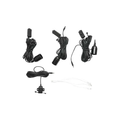 Sistema di illuminazione con pannello solare, batteria LifePo4 12,8V/12Ah e 3 lampadine LED 3W/12V, 4 uscite USB 5V - immagine 3