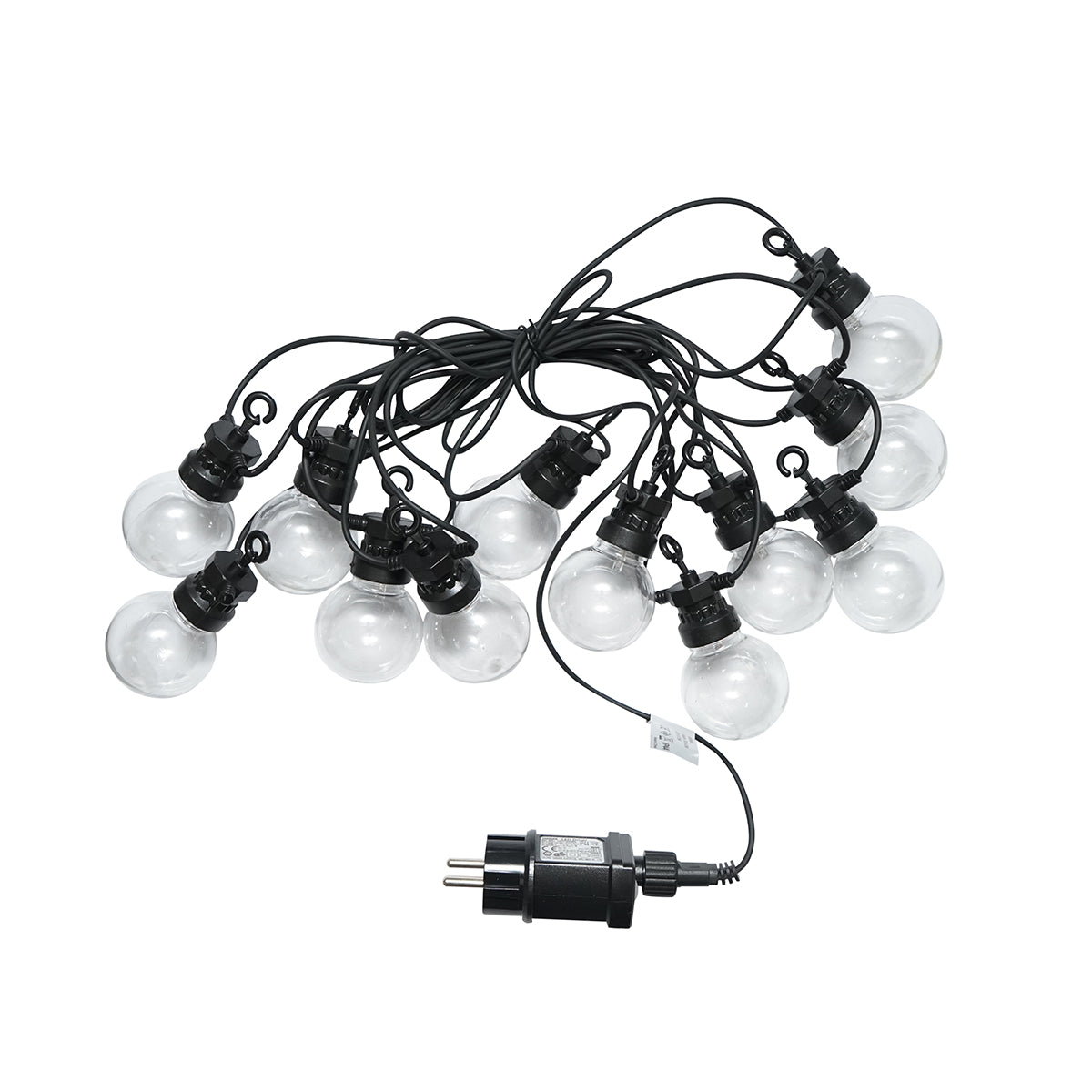 Sistema di illuminazione da esterno a LED 12 prese, cavo 6m, 220V IP44 - immagine 4