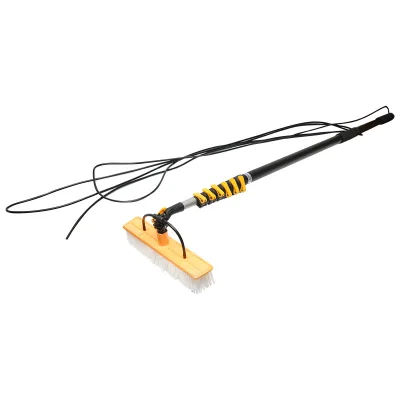 Sistema di pulizia con pompa 12-24-220V e braccio spazzola telescopico max 8,5M per pannelli solari fotovoltaici - immagine 2