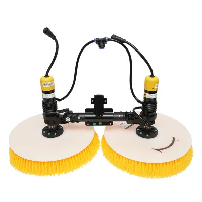 Sistema di pulizia dei pannelli solari fotovoltaici con 2 spazzole, batteria 24V/26Ah e braccio fino a 7,5 m - immagine 6