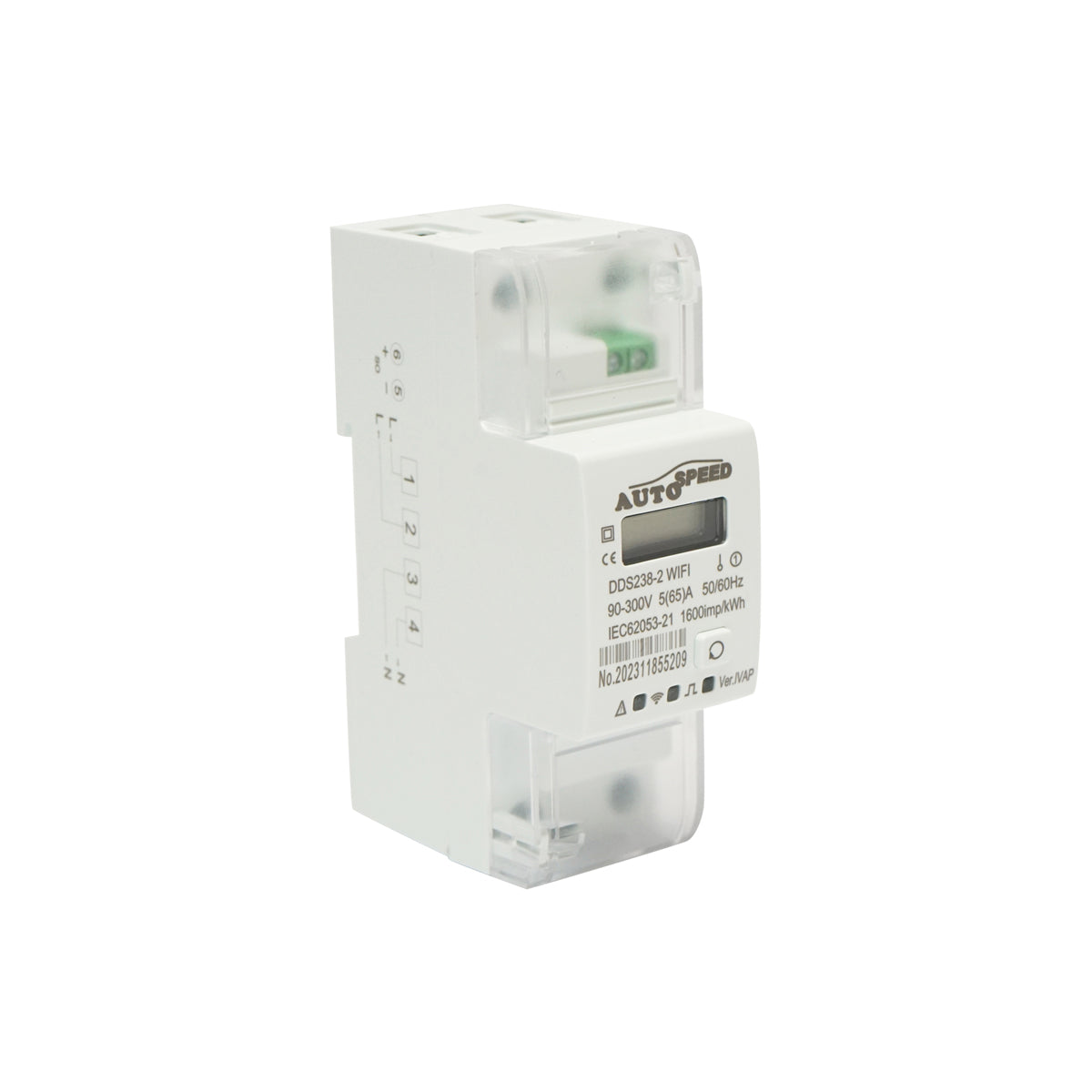 Smart Meter monofase 220V, 65A, DDS238-2 WIFI Tuya, Smart Life, contatore intelligente di energia e potenza elettrica - immagine 2