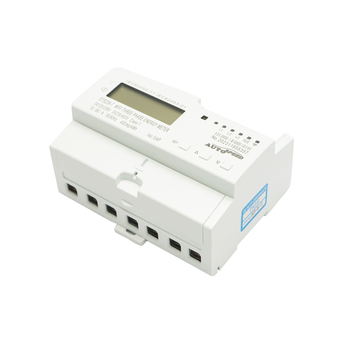 Smart Meter trifase 380V, 80A, DTS238-7 WIFI compatibile con Tuya, Smart Life, contatore intelligente di energia e potenza elettrica - immagine 4