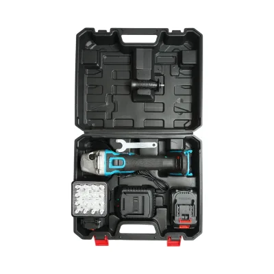 Smerigliatrice angolare con batteria agli ioni di litio da 18 V, 4 Ah, disco da 125 mm, motore brushless e faretto a LED inclusi. Breckner Germany - immagine 3