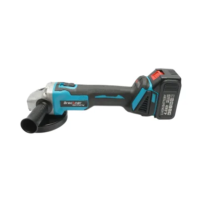 Smerigliatrice angolare con batteria agli ioni di litio da 18 V, 4 Ah, disco da 125 mm, motore brushless e faretto a LED inclusi. Breckner Germany - immagine 6